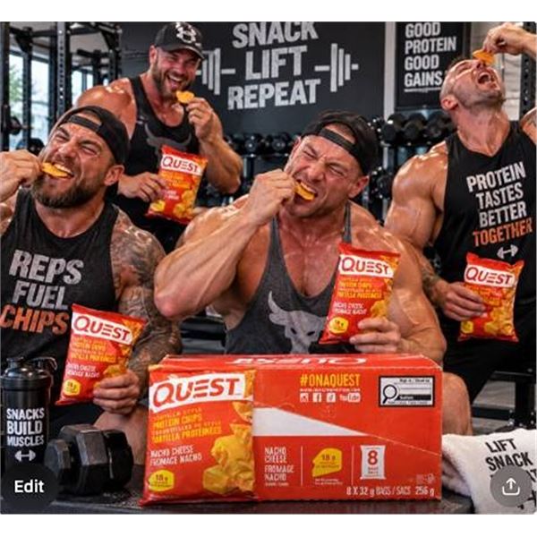 Quest Nacho Cheese Protein Chips 8x32g Bags