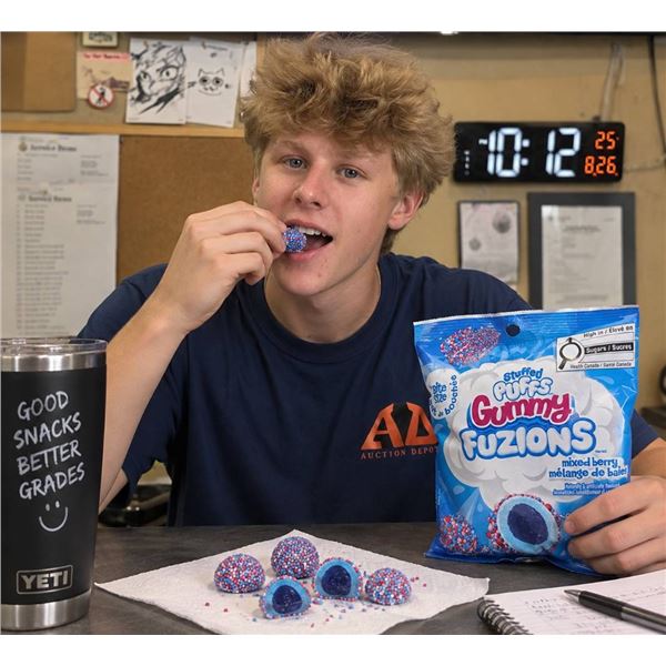 8 Packs Puffs Gummy Fuzions Mixed Berry 120g