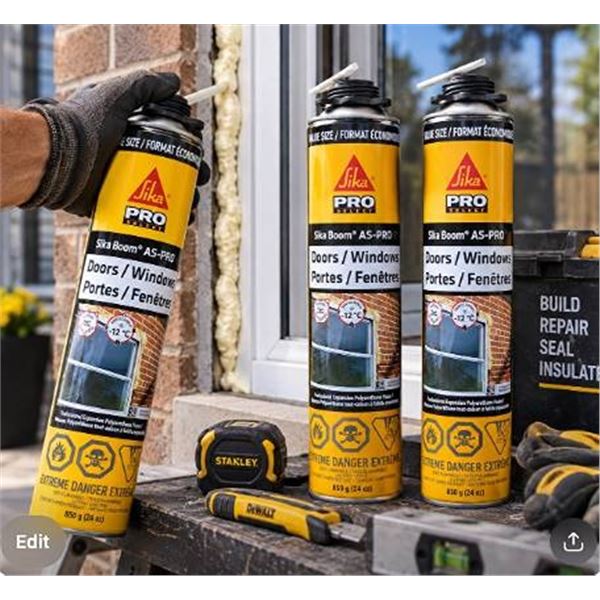 3-Pack Sika Boom AS-PRO Polyurethane Foam 850g