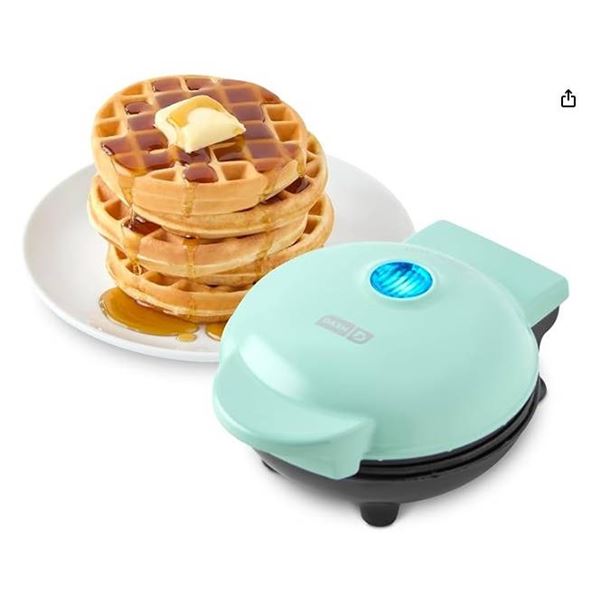 Dash Mini Maker Waffle Iron, 4-Inch, 350W