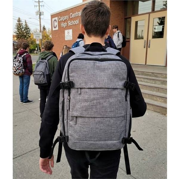 Gray Convertible Backpack Briefcase