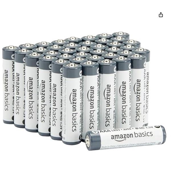 Amazon Basics AAA Alkaline Batteries Pack of 100