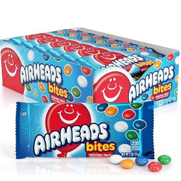 Airheads Bites Candy 18 Packs of 57g Each