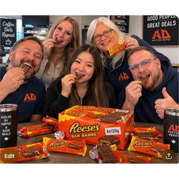 6 Reese's Bar Barbe Chocolate 120g Each