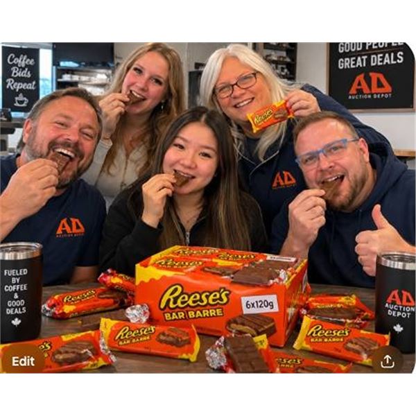 6 Reese's Bar Barbe Chocolate 120g Each