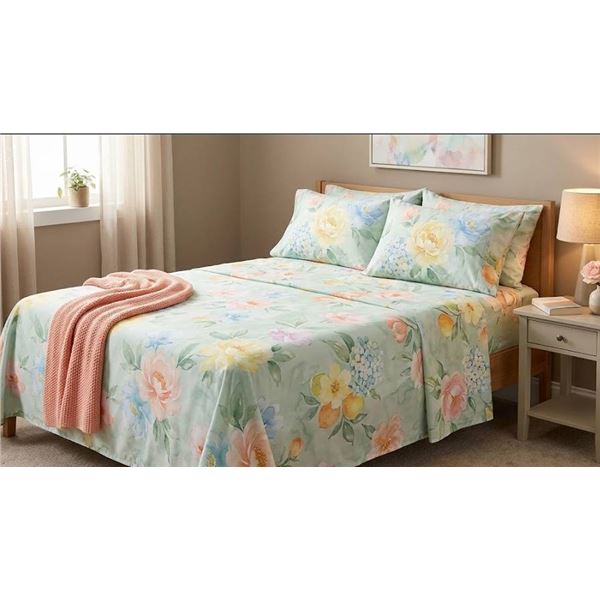 COMFY Bamboo World Queen 4-Piece Sheet Set **Pattern May Vary**