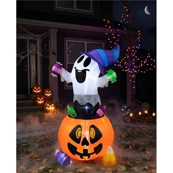 Joiedomi 5FT Inflatable Gripping Candy Ghost with LED Lights