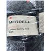 Image 4 : Merrell Cotton Safety Toe Work Socks 6 Pair M/L