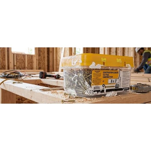 Hillman Zinc Construction Screws 8 x 3 Inch 1000 Pieces