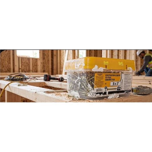 Hillman Zinc Construction Screws 8x3 1000pcs