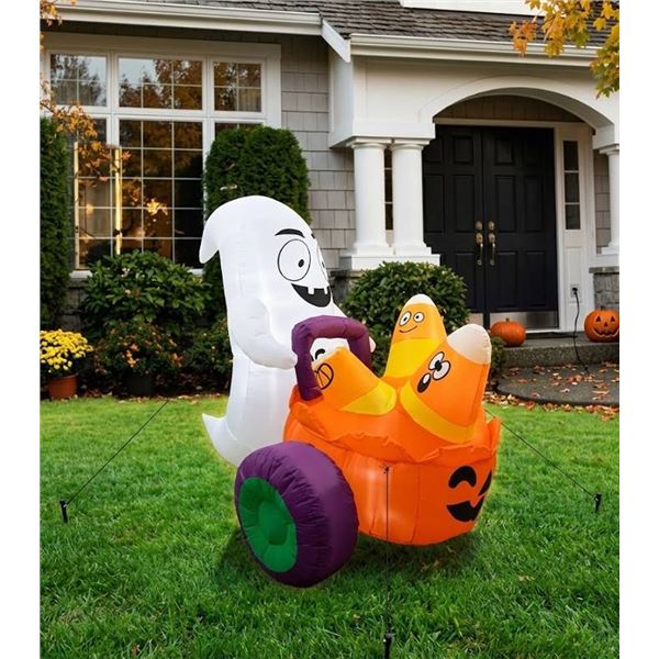 Joiedomi 5ft LED Ghost Pushing Carriage Inflatable