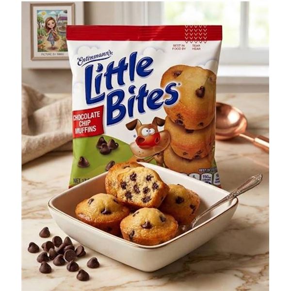 Lot of 2- Little Bites Chocolate Chip Mega Pack 936g 20 Pouches