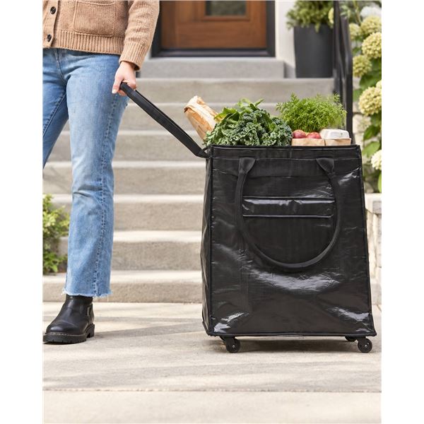 CleverMade Foldable Tote Bag on Wheels, 75lb Capacity