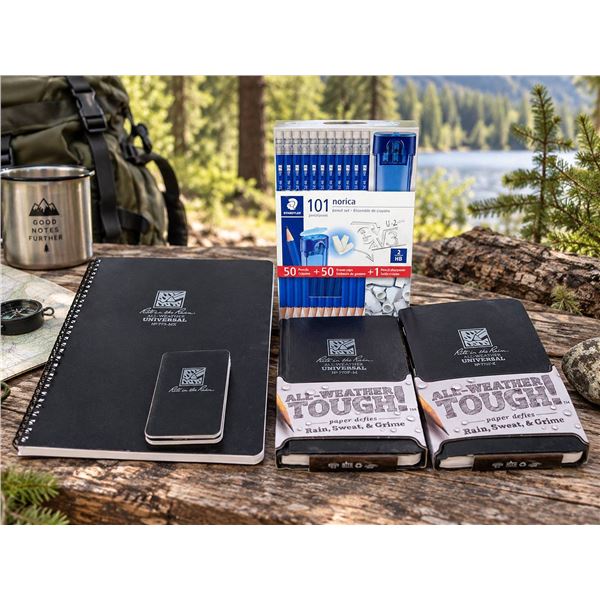 Rite in the Rain All-Weather Notebooks and Staedtler Norica Pencils Set