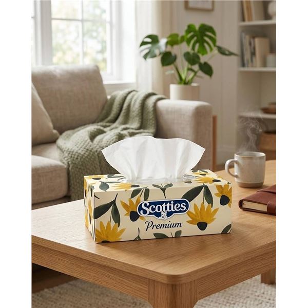 Scotties Premium 2 Ply Hypoallergenic Tissues - 21 Boxes