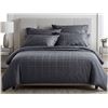 Image 1 : GlucksteinStudio 6pc King Berkeley Cotton Sheet Set, Dark Blue/grey