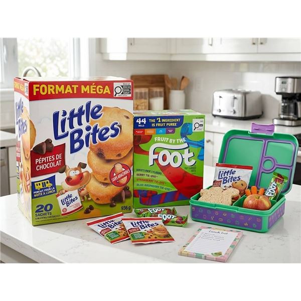 Little Bites Chocolate Chip Muffins and Fruit by the Foot Snack Lot