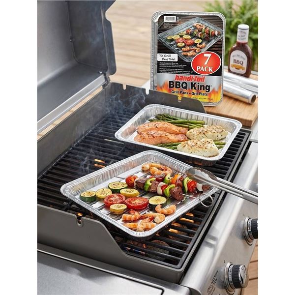 Handi-Foil BBQ King Grill Pans 7-Pack, 10 Sets (70 Pans Total)