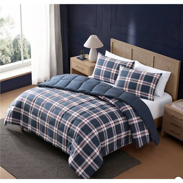 Tommy Hilfiger Queen Comforter Set 3 Pieces Cotton