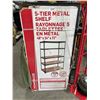 Image 2 : Homebase 5-Tier Metal Shelf 48x24x72 Inch Black