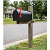 Image 1 : PRO-DF Rural Mailbox Large Capacity Black 10x7x19in