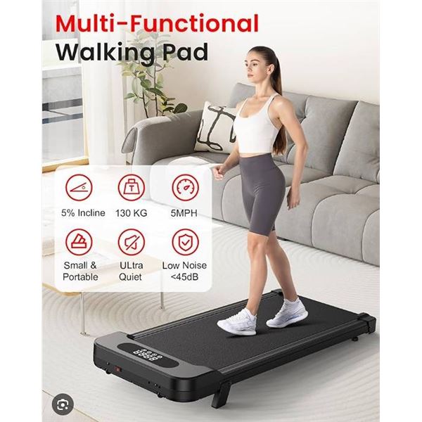 Deskeuze Walking Pad Treadmill for Home Silver