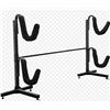 Image 2 : Raxgo Deluxe Freestanding Two-Kayak Storage Rack With Wheels