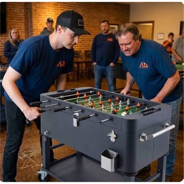 TRINITY TXKPGR-0809 Foosball Cooler with Cover, Gray