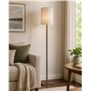 Image 1 : Kornoya Light Brown Metal Floor Lamp 65 Inch