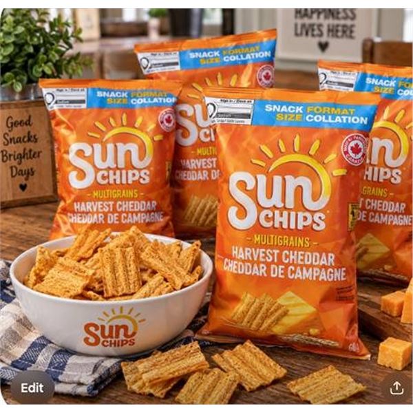 SunChips Multigrain Harvest Cheddar 32 x 60g