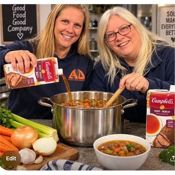 Campbell's Beef Broth 12X900ml Carton