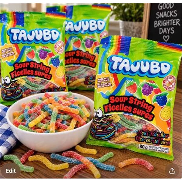 TAAJUD Sour Rainbow String Licorice 12 x 80g