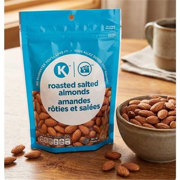 K Roasted Salted Almonds 24X142g Pack