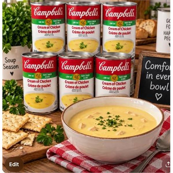 24 Cans Campbell's Cream of Chicken Soup 284ml