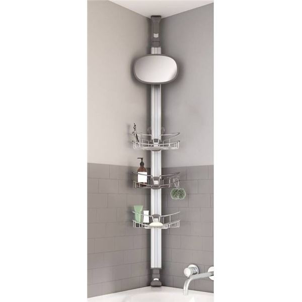 Artika Neptune Adjustable Shower Caddy with Mirror