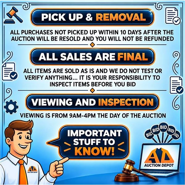 Auction Depot Auction Terms Sign