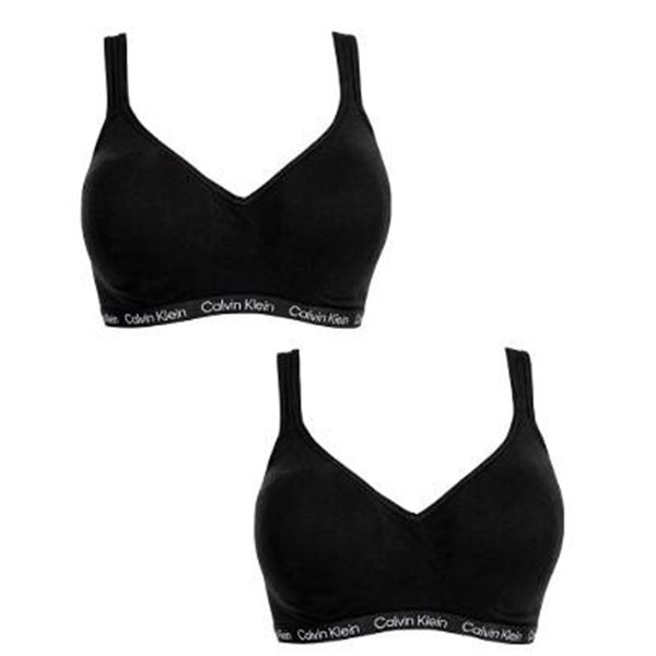 Calvin Klein Womenâ€™s Cotton Modal 2 Pack Bralette L/G
