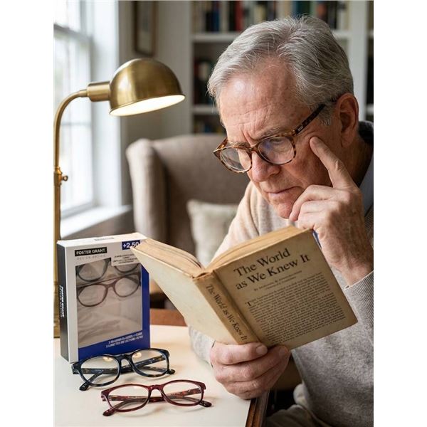 Foster Grant Reading Glasses Set +2.50, 3 Pack With Case