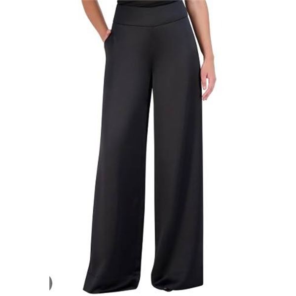 Three Dots Black Wide-Leg Pants Size XXL