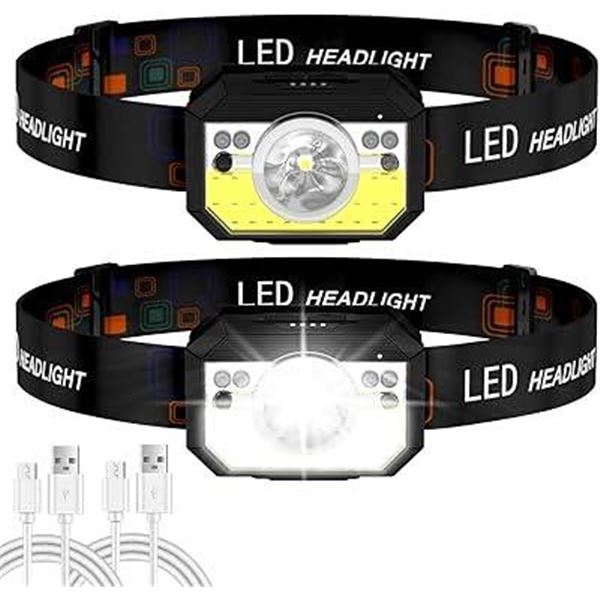 GETOVIN Headlamp Rechargeable for Camping, Running, Hiking