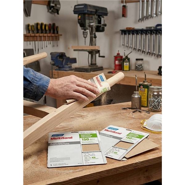 25 Norton MultiSand 9x11" 150 Grit Sandpaper Sheets