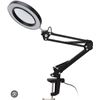 Image 1 : LED Magnifying Glass Lamp with Clamp, Adjustable Arm