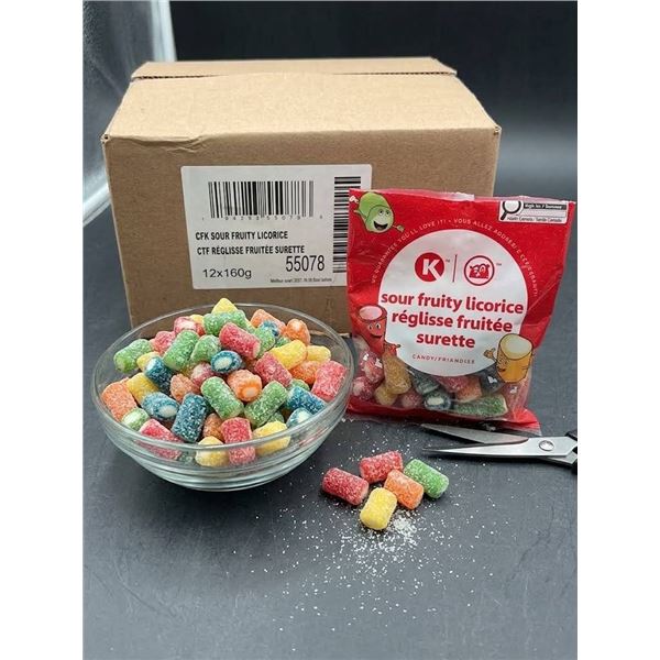 Kosher Sour Fruity Licorice Candy 12x160g