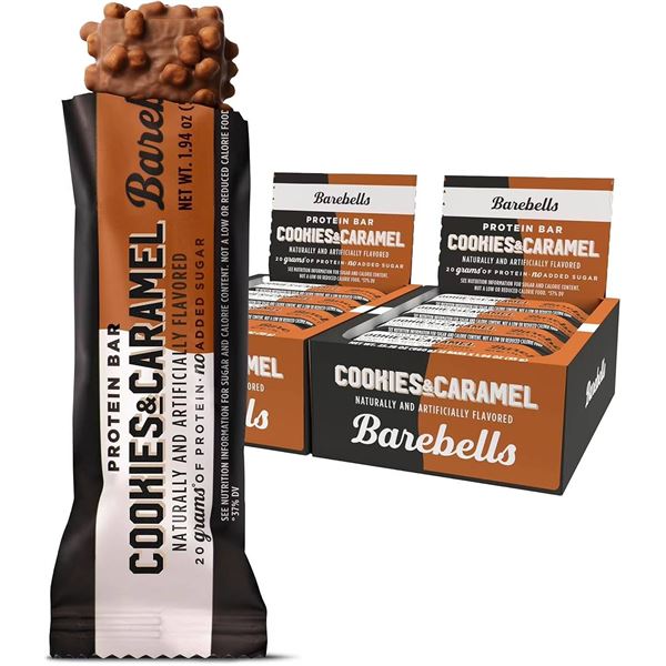 Barebells Cookies Caramel Protein Bars 12 Pack 55g Each