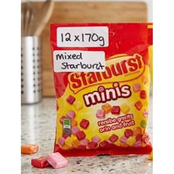 Case of 12 Starburst Minis Original 170g Bags