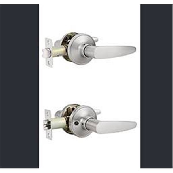 2 Taymor Seville Passage Lever Sets Satin Stainless Steel