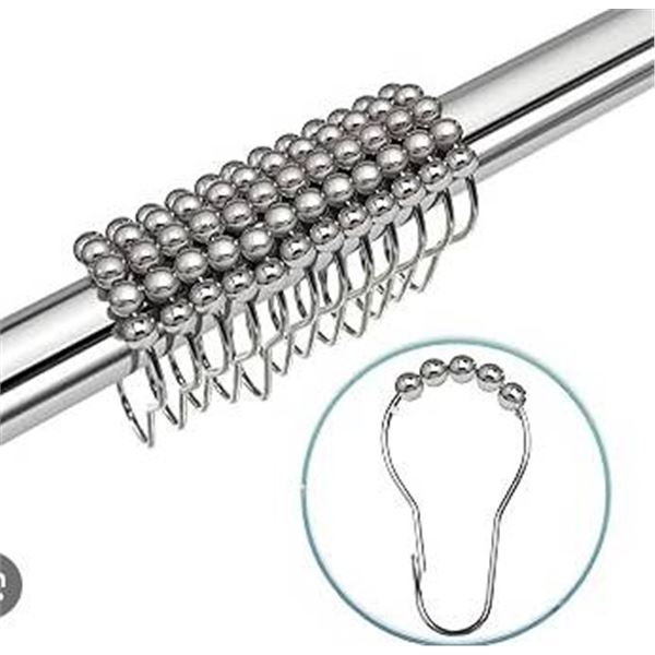 Moda 12pc Shower Curtain Roller Rings, 2 Packs