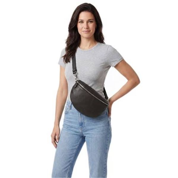 Siriano Genuine Leather Sling Bag Black