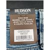 Image 4 : Hudson High Rise Barrel Leg Jeans Size 18 Inseam 30