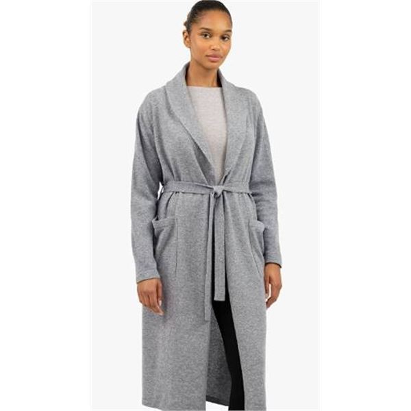 Como Vintage Grey Long Belted Cardigan L/G